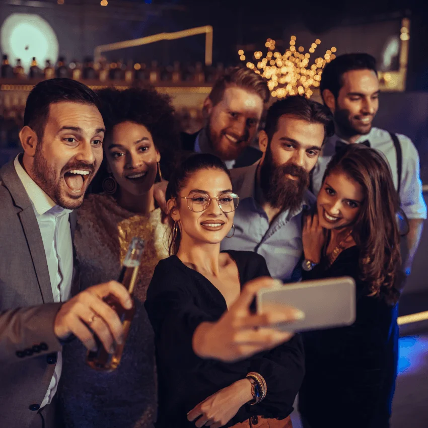 Guests enjoying a HiveMoments event photo gallery
